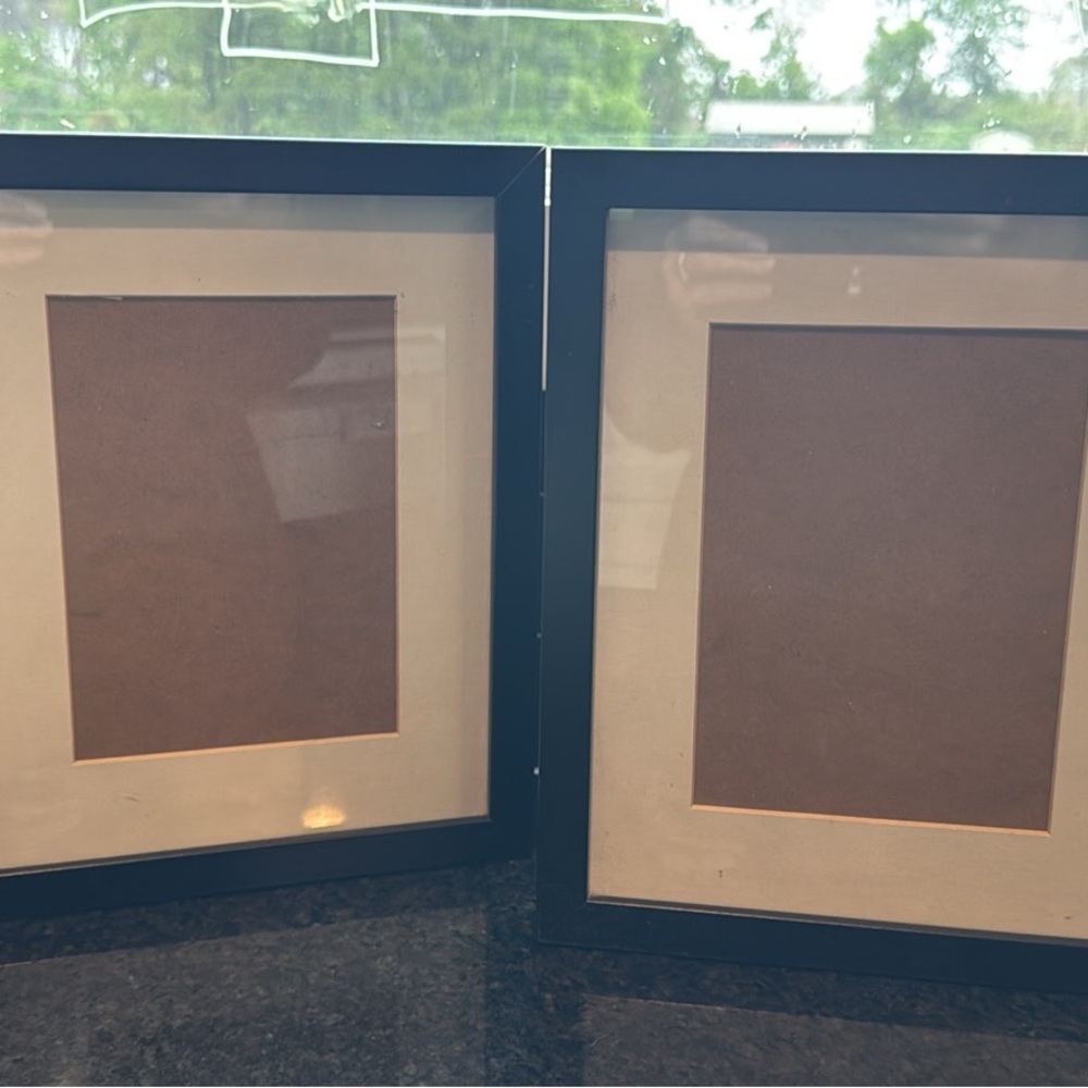 •SOLD•.  Black Double Picture Frame Set